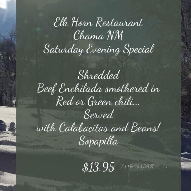 Elk Horn Cafe - Chama, NM menu_pic