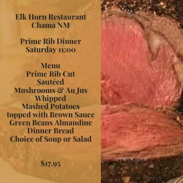 Elk Horn Cafe - Chama, NM menu_pic
