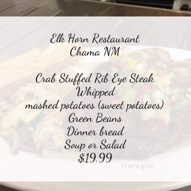 Elk Horn Cafe - Chama, NM menu_pic
