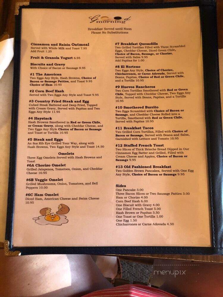 Elk Horn Cafe - Chama, NM menu_pic