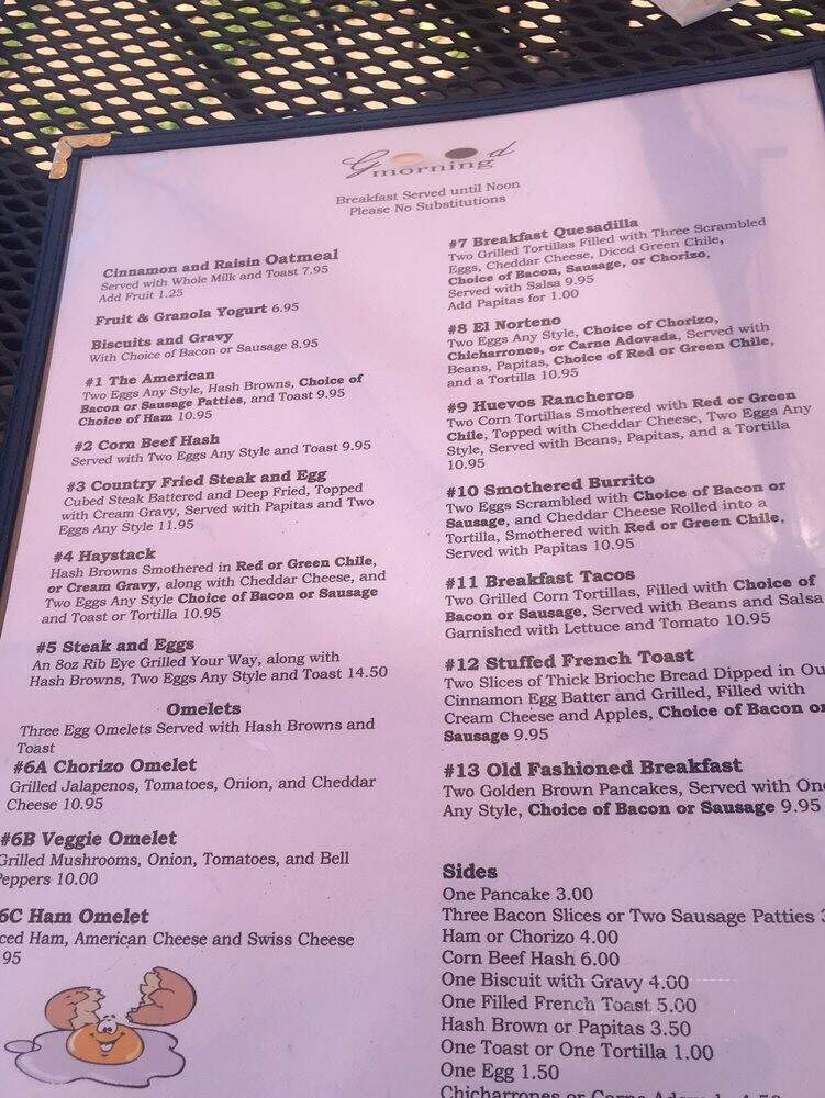 Elk Horn Cafe - Chama, NM menu_pic