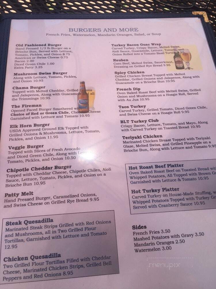 Elk Horn Cafe - Chama, NM menu_pic