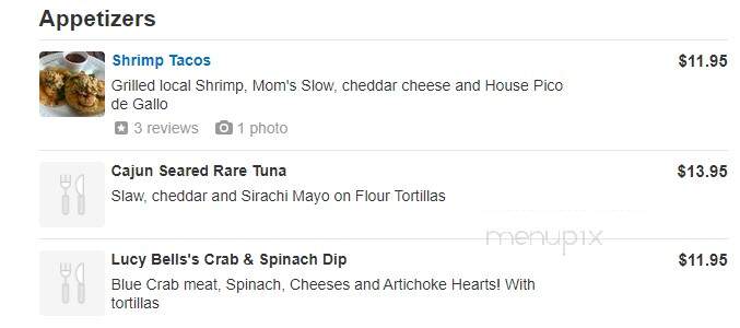 Lucy Bell's Cafe - Daufuskie Island, SC menu_pic