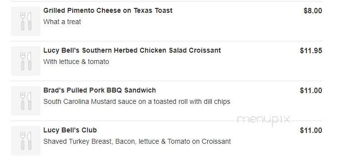 Lucy Bell's Cafe - Daufuskie Island, SC menu_pic