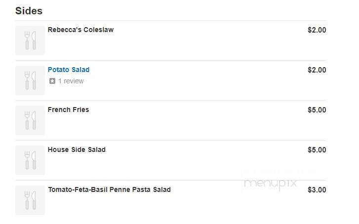 Lucy Bell's Cafe - Daufuskie Island, SC menu_pic