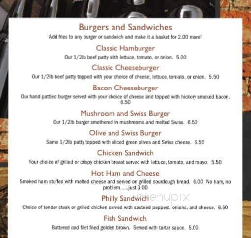 Up The Street - Glen Haven, WI menu_pic