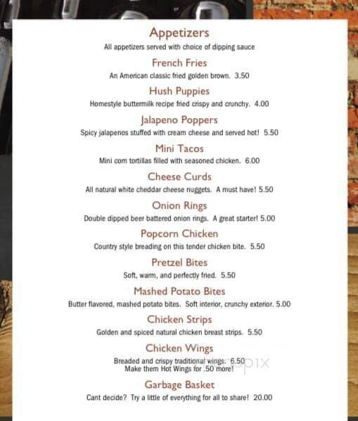 Up The Street - Glen Haven, WI menu_pic