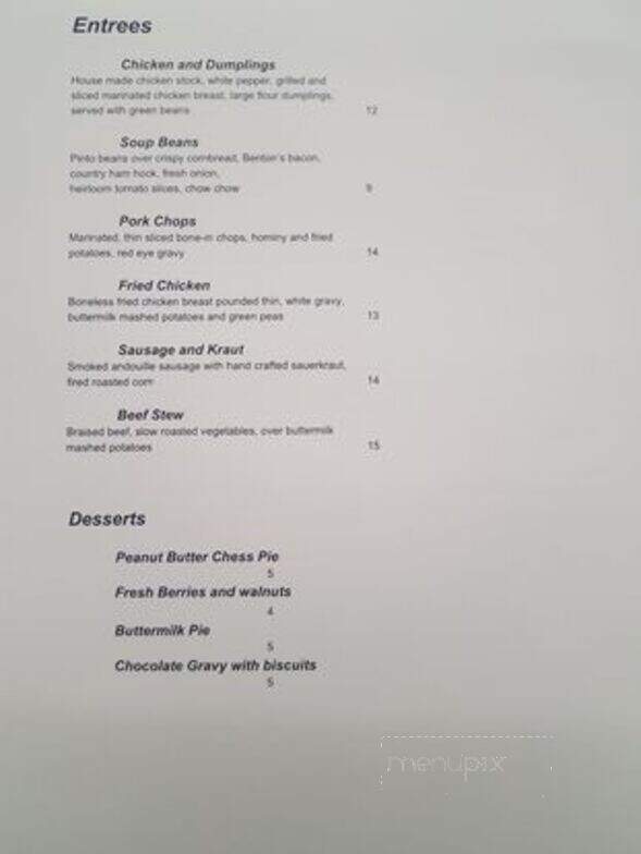 The Four Eleven - Ocoee, TN menu_pic