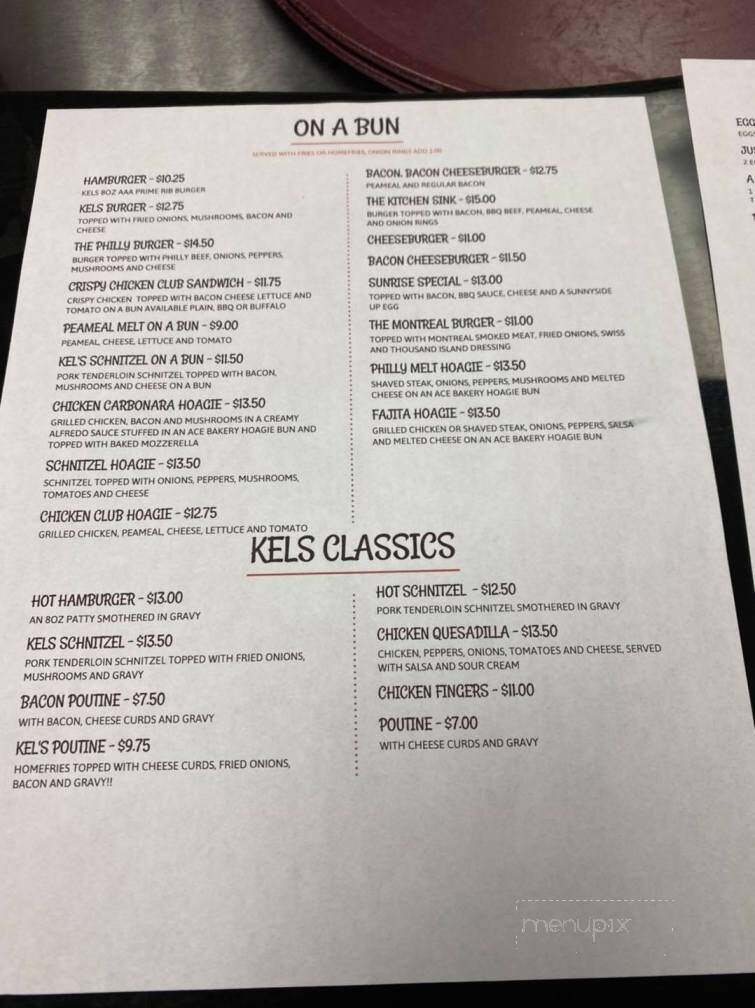 Kel's Family Restaurant - Brantford, ON menu_pic