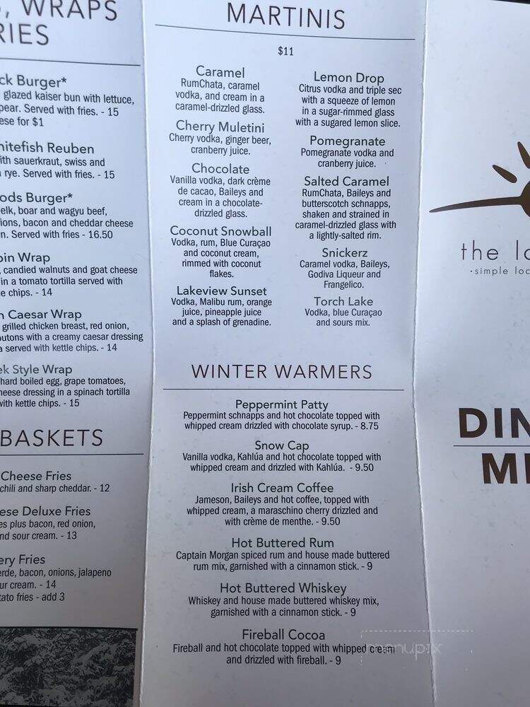 The Lakeview Restaurant - Bellaire, MI menu_pic