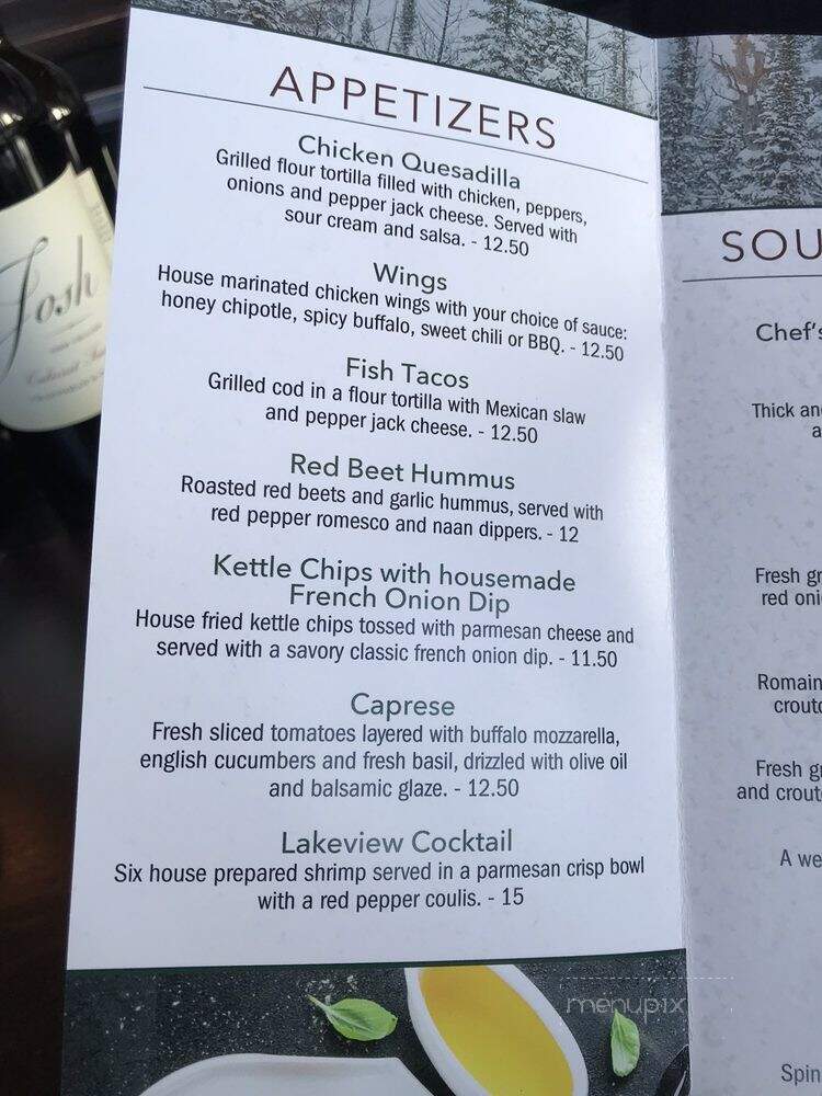 The Lakeview Restaurant - Bellaire, MI menu_pic