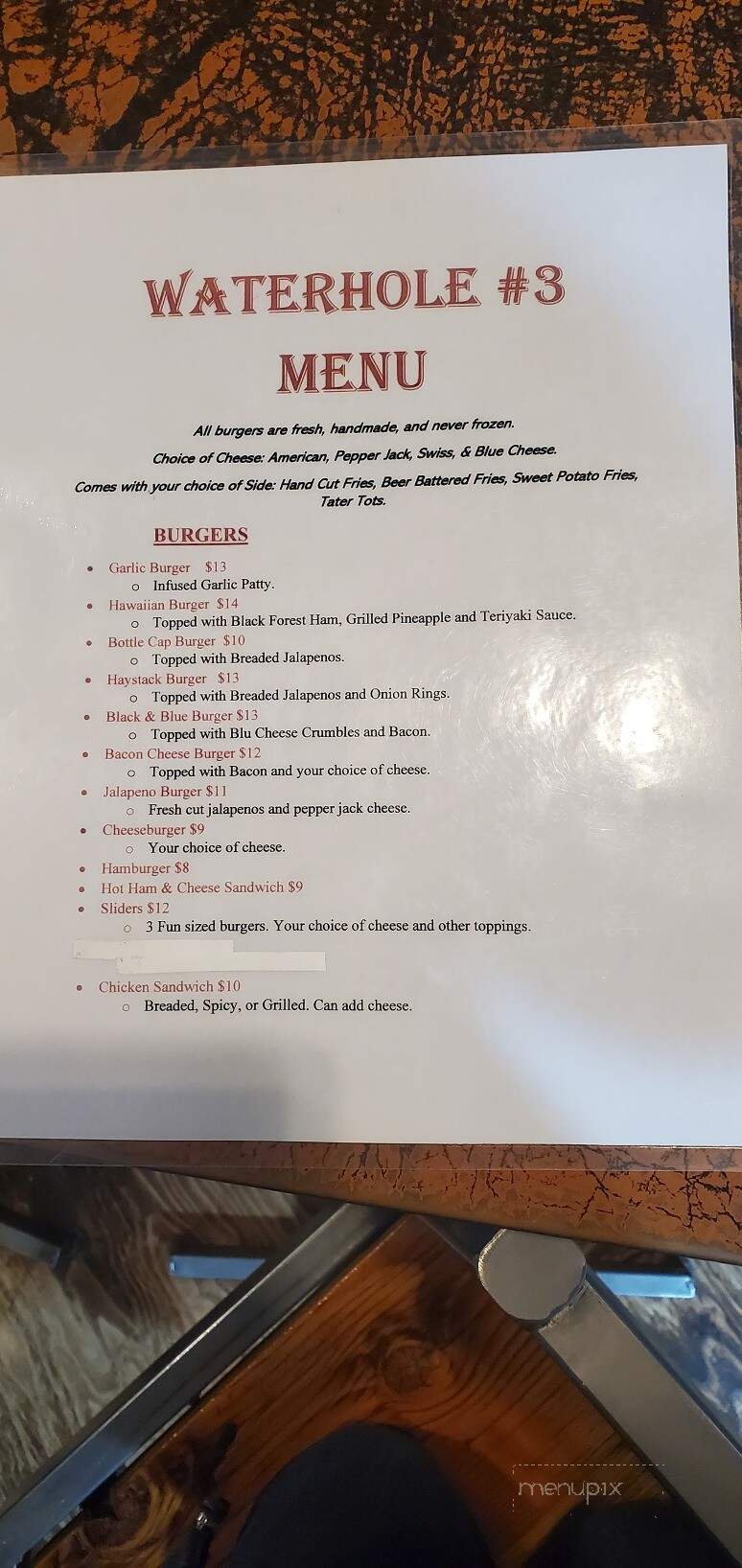 Water Hole No 3 - Marbleton, WY menu_pic