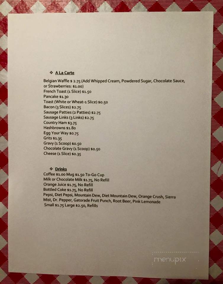 Bill's Hamburgers - Amory, MS menu_pic