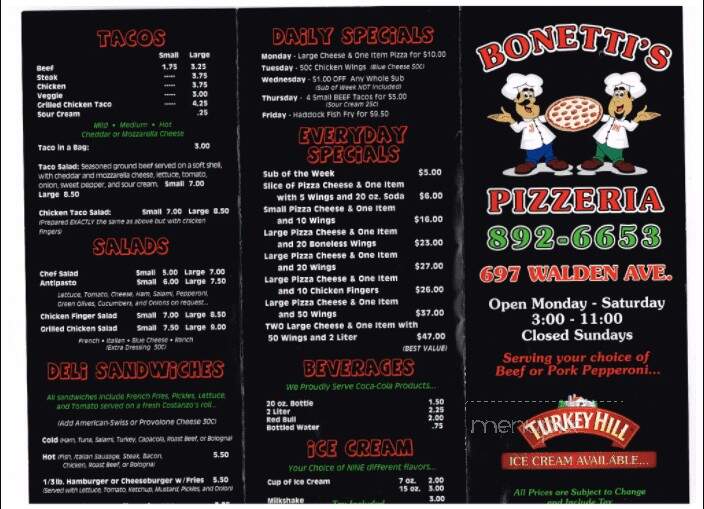 Bonetti's Pizzeria - Buffalo, NY