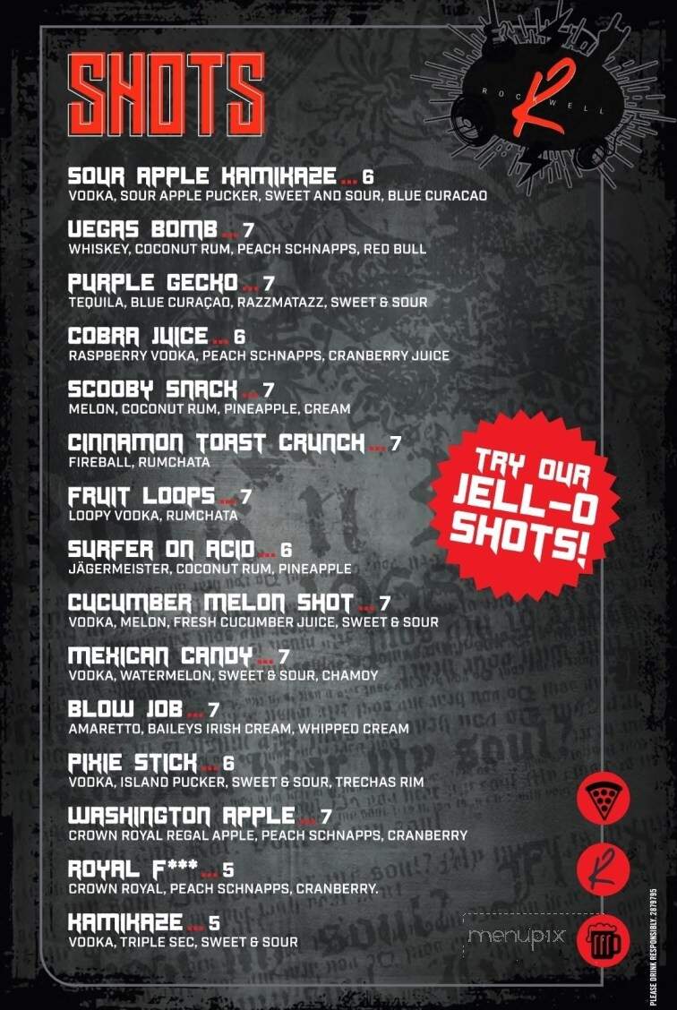 The Rockwell Tap House - McAllen, TX menu_pic