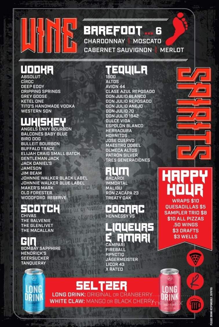 The Rockwell Tap House - McAllen, TX menu_pic