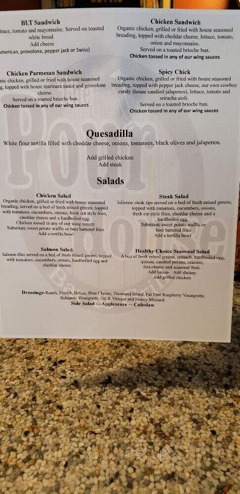 The Pour House Bar and Grill - Saint Marys, PA menu_pic