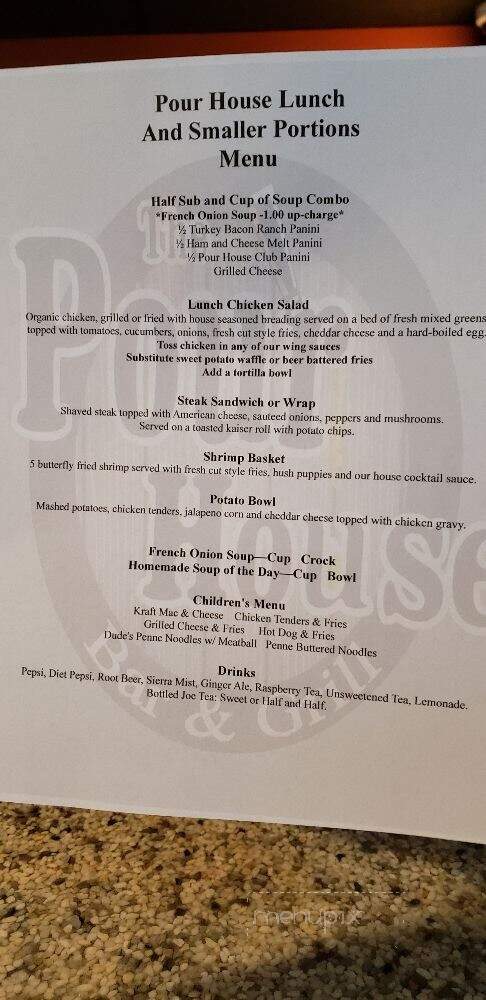 The Pour House Bar and Grill - Saint Marys, PA menu_pic
