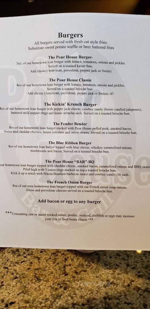 The Pour House Bar and Grill - Saint Marys, PA menu_pic
