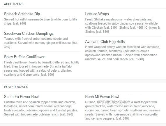California Pasta Shops - Clinton Township, MI menu_pic
