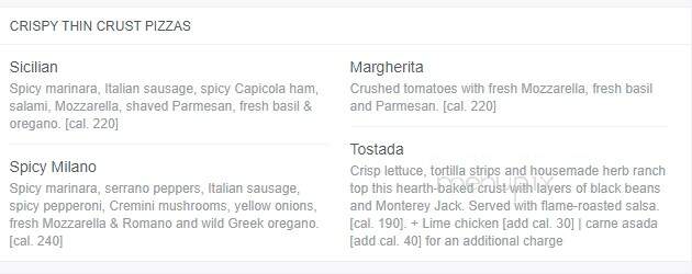 California Pasta Shops - Clinton Township, MI menu_pic