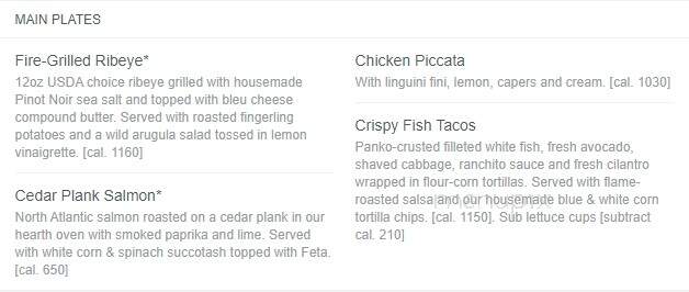 California Pasta Shops - Clinton Township, MI menu_pic