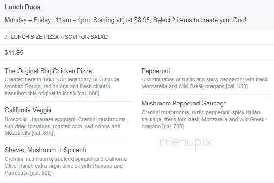 California Pasta Shops - Clinton Township, MI menu_pic
