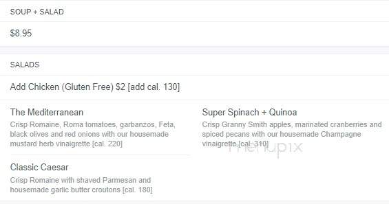 California Pasta Shops - Clinton Township, MI menu_pic