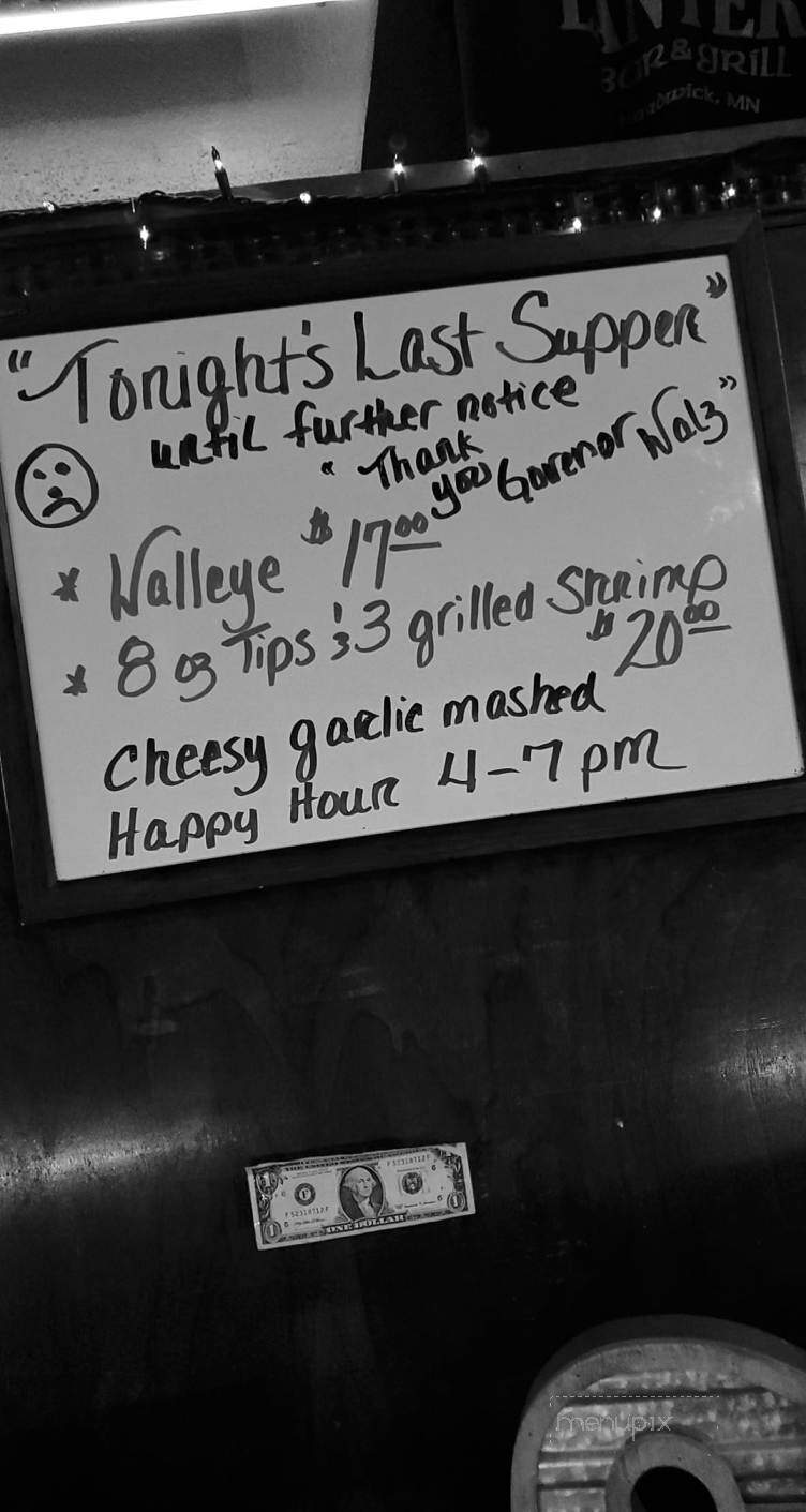 Green Lantern Cafe - Hardwick, MN menu_pic