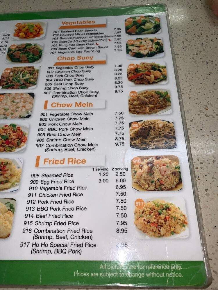 Ho Ho China Restaurant - Norwalk, CA menu_pic