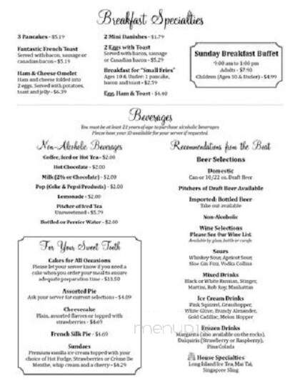 Frog Pond Restaurant - Union City, PA menu_pic