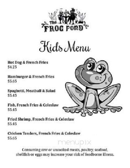 Frog Pond Restaurant - Union City, PA menu_pic