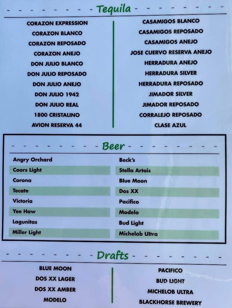 Cataleya Cantina - Knoxville, TN menu_pic