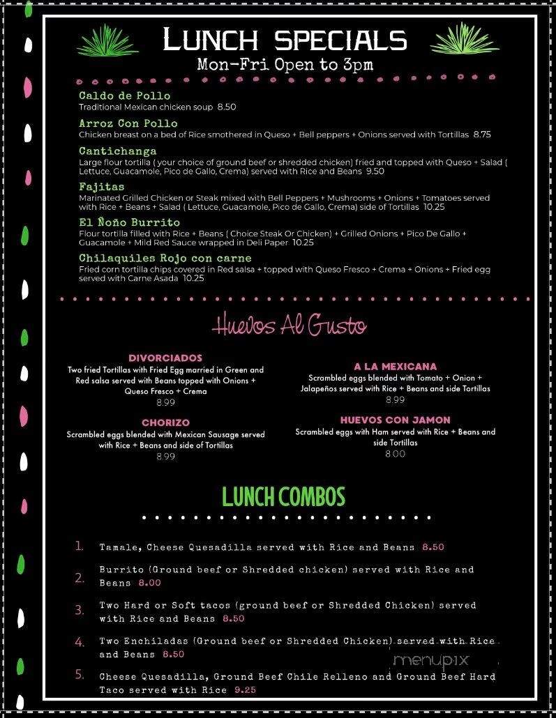 Cataleya Cantina - Knoxville, TN menu_pic