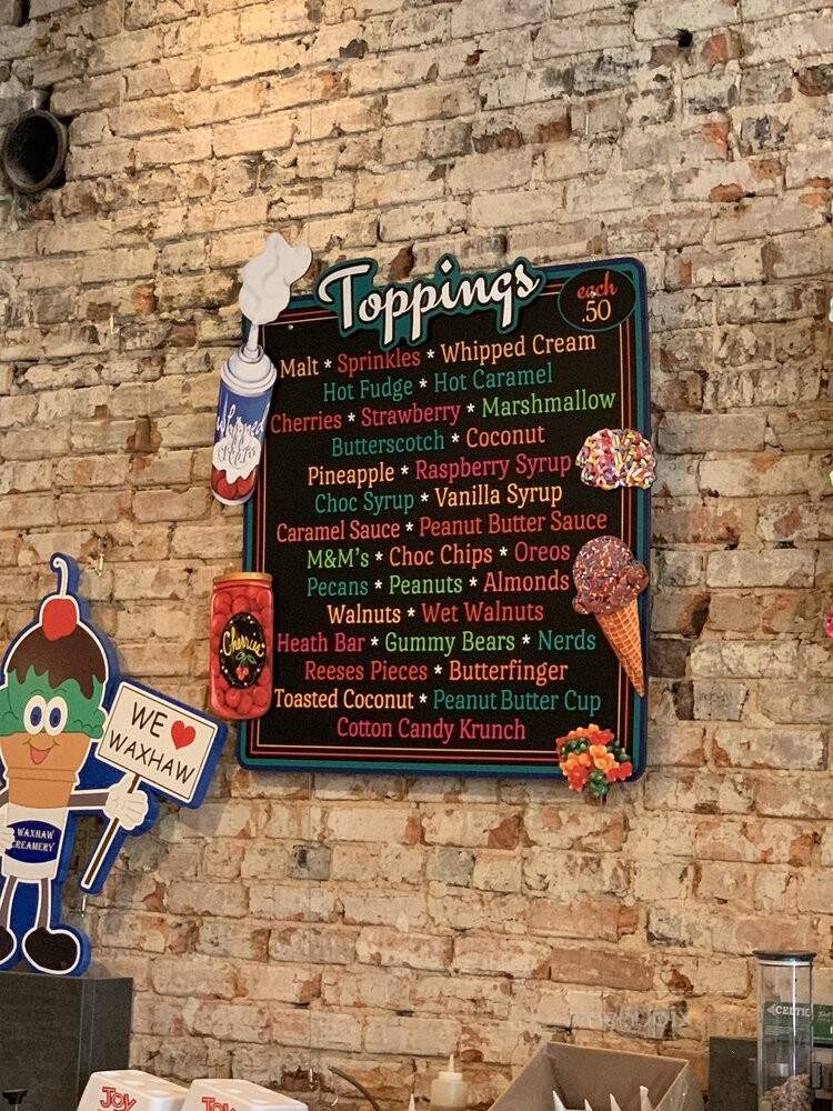 Waxhaw Creamery - Waxhaw, NC menu_pic