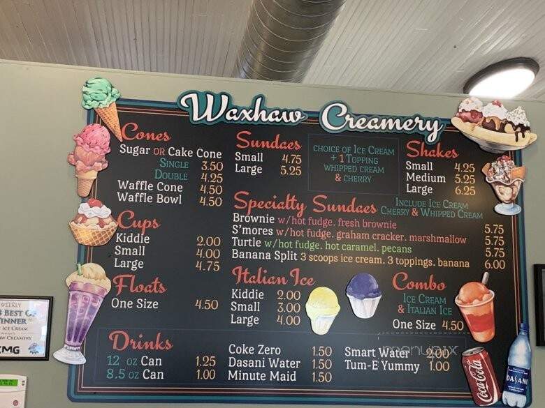 Waxhaw Creamery - Waxhaw, NC menu_pic