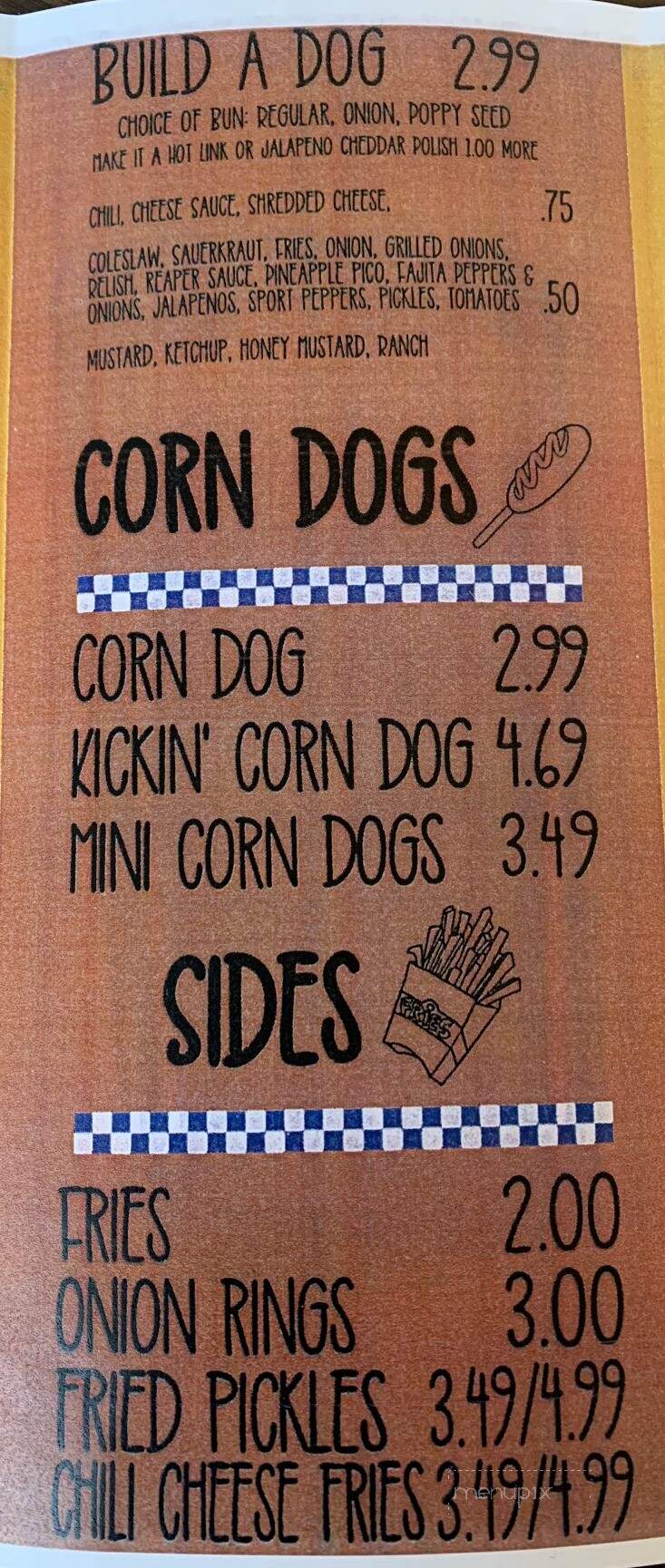 The HotDog Hut - Amarillo, TX menu_pic