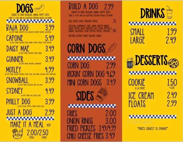 The HotDog Hut - Amarillo, TX menu_pic