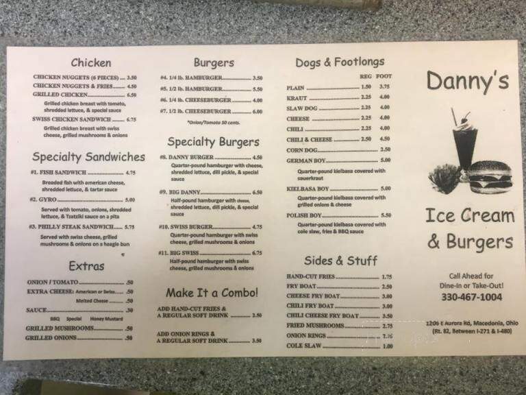 Danny's Ice Cream & Burgers - Macedonia, OH