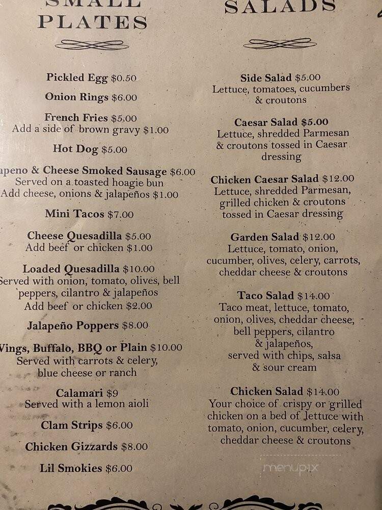 Imnaha Store and Tavern - Imnaha, OR menu_pic