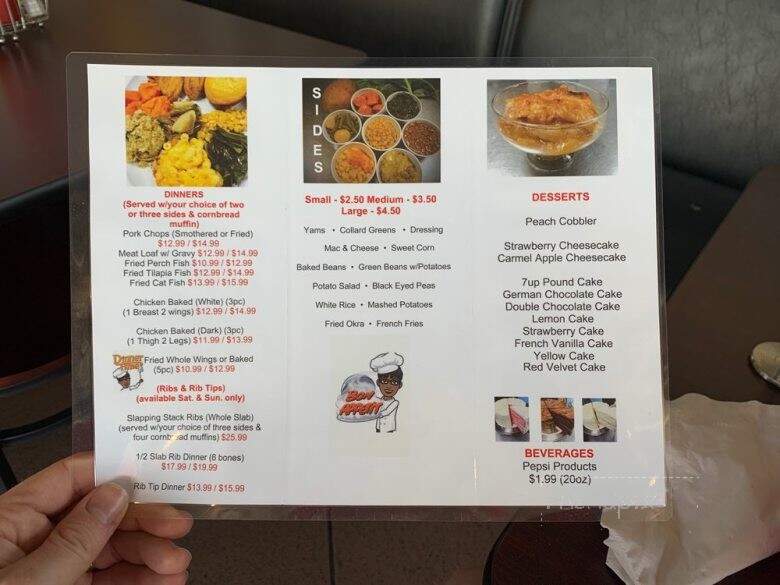 10x's Better Soul Food - Clinton Township, MI menu_pic