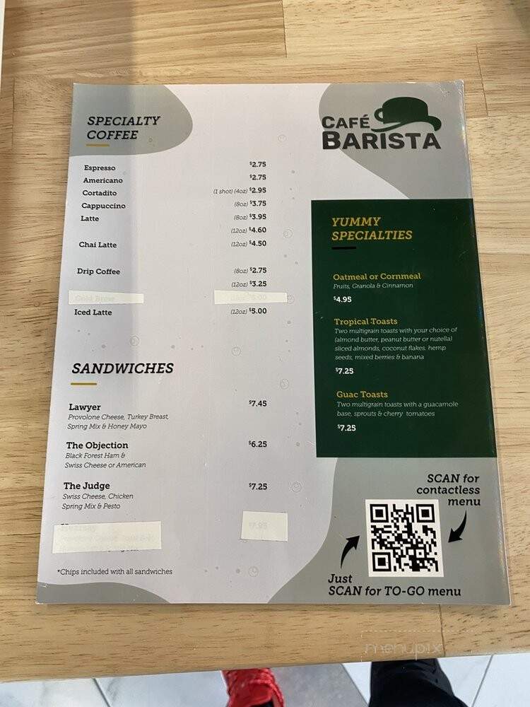 Cafe Barista - Kissimmee, FL menu_pic