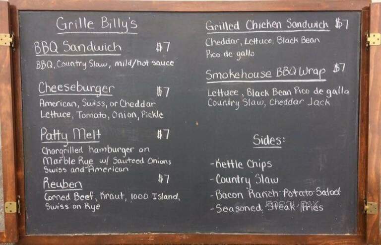Grille Billy's - Fairview, TN menu_pic