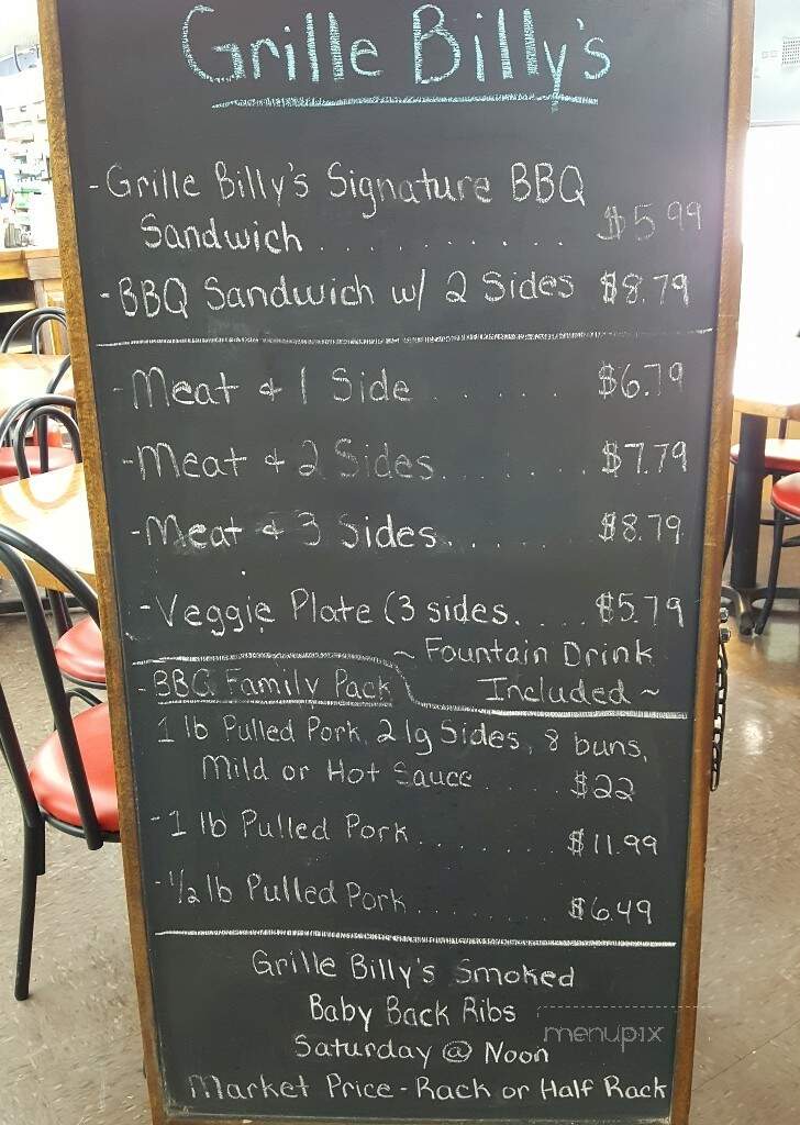 Grille Billy's - Fairview, TN menu_pic