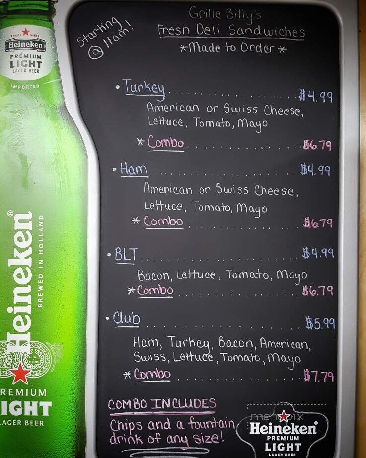Grille Billy's - Fairview, TN menu_pic