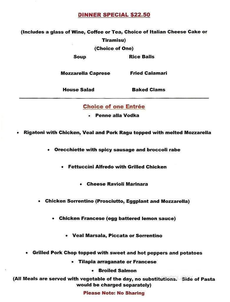 Calabria Mia - Yonkers, NY menu_pic