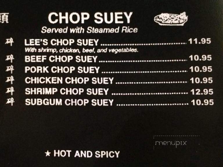 Lee's Chinese Restaurant - Fort Bragg, CA menu_pic
