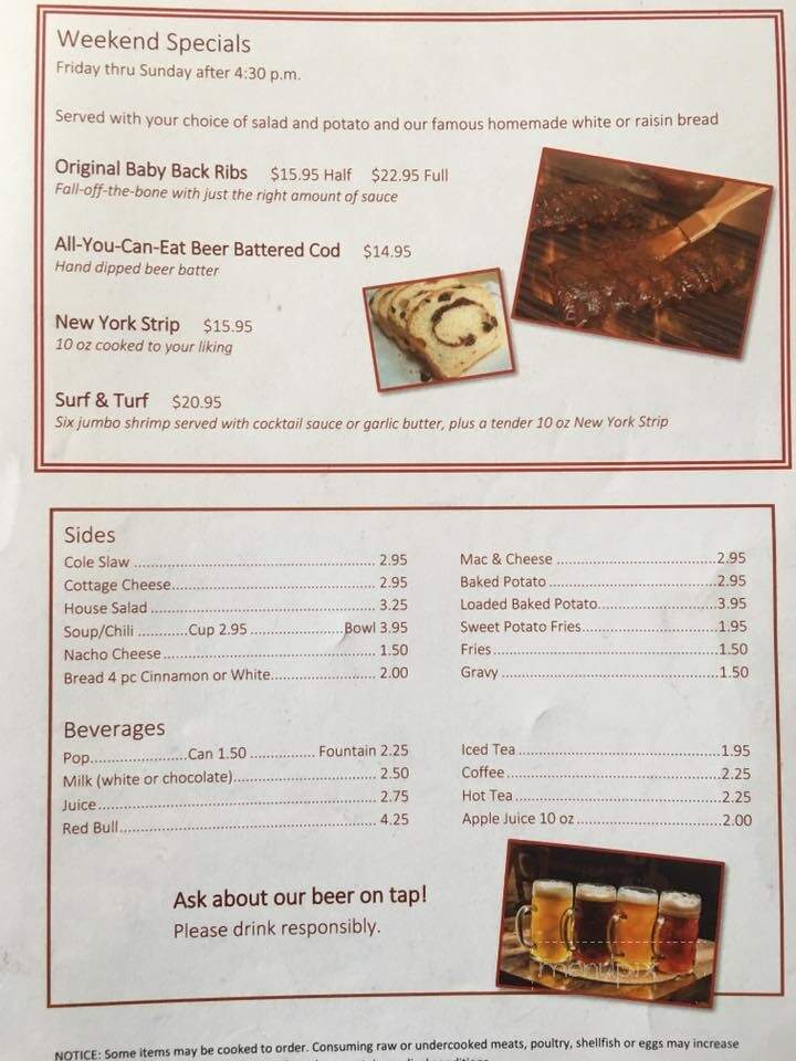 Little Town Lounge - Herron, MI menu_pic