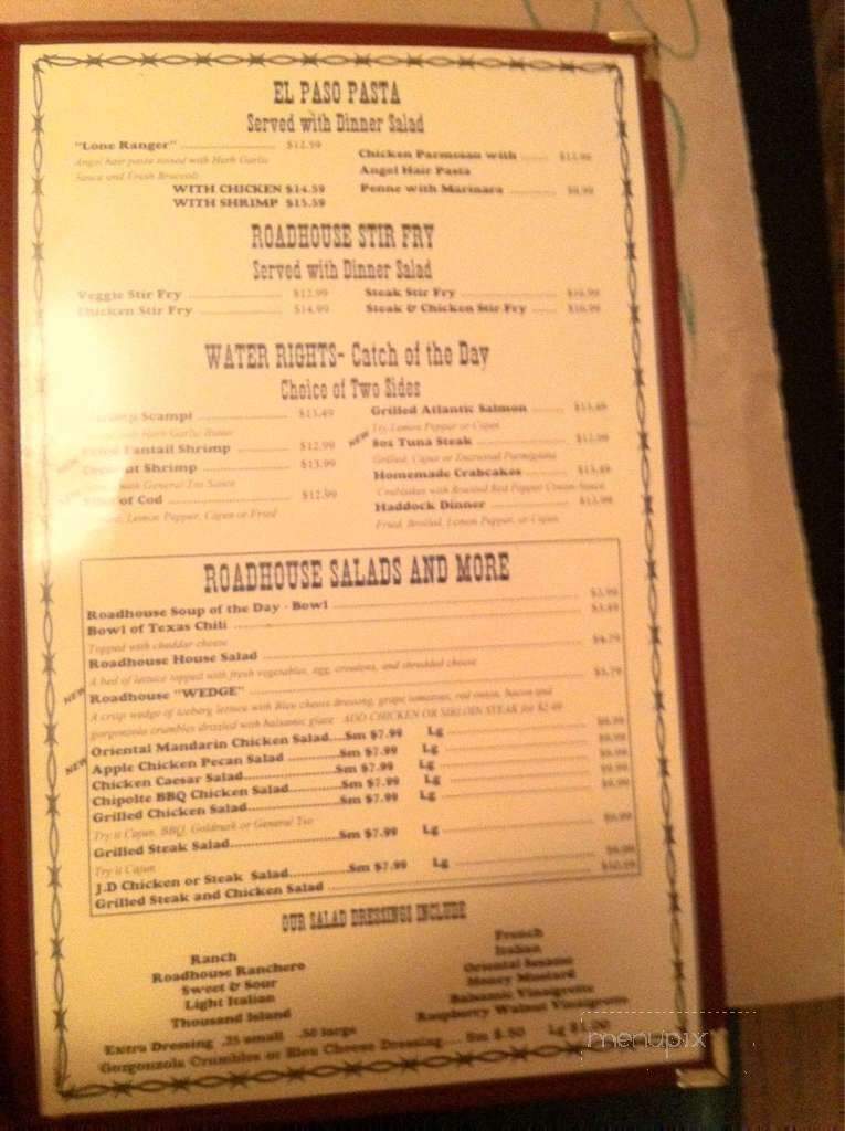 The Original Roadhouse - East Palestine, OH menu_pic