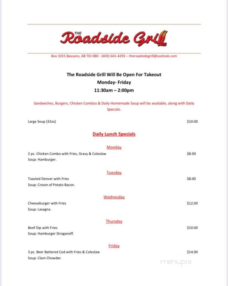 Rosie's Roadside Grill - Bassano, AB